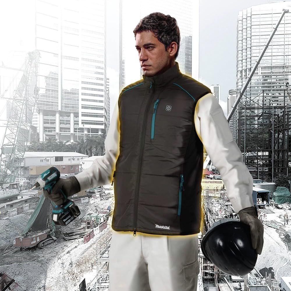 Makita DCV202ZL 18V LXT® Lithium-Ion Cordless Heated Vest, Vest Only (Black, Large) - Image 8